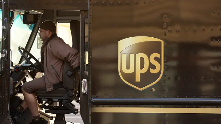 UPS delivery truck for ArtyCad shipping labels